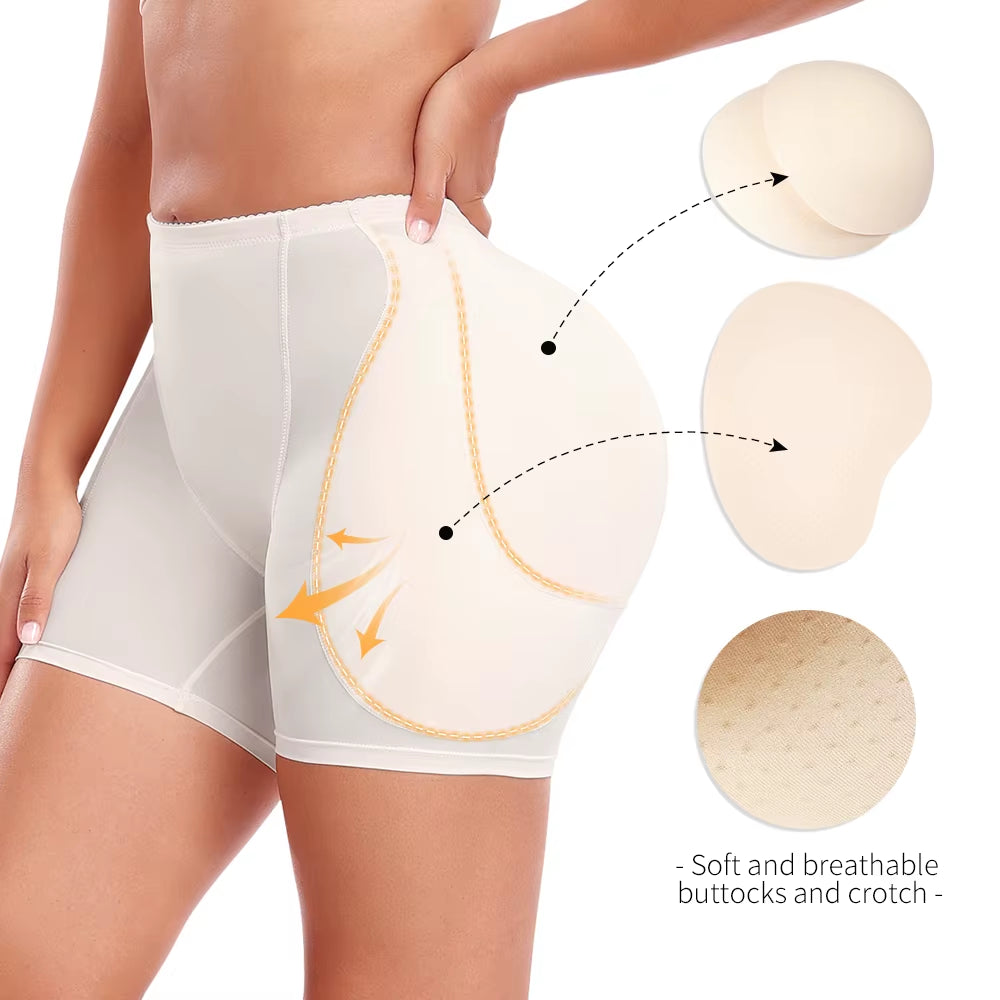 Shapewear Women Control Panties Hip&Butt Pad 4 Pads Lifting up Body Shaper Panty Enhancer Sponge Padded Buttocks Bigger