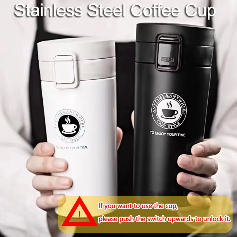 0.5L Thermal Mug Double Wall 304 Stainless Steel Coffee Cup Vacuum Flask Thermos Water Bottle Tea Coffee Leak-Proof Thermos Mug