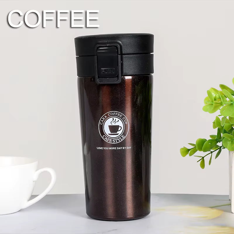 0.5L Thermal Mug Double Wall 304 Stainless Steel Coffee Cup Vacuum Flask Thermos Water Bottle Tea Coffee Leak-Proof Thermos Mug